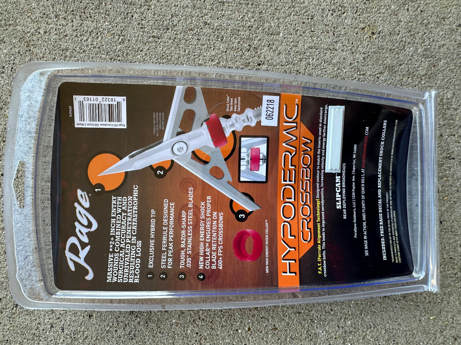 2 packs Rage Crossbow Hypodermic Broadheads 100 Grain 2" Cut with PRACTICE POINT