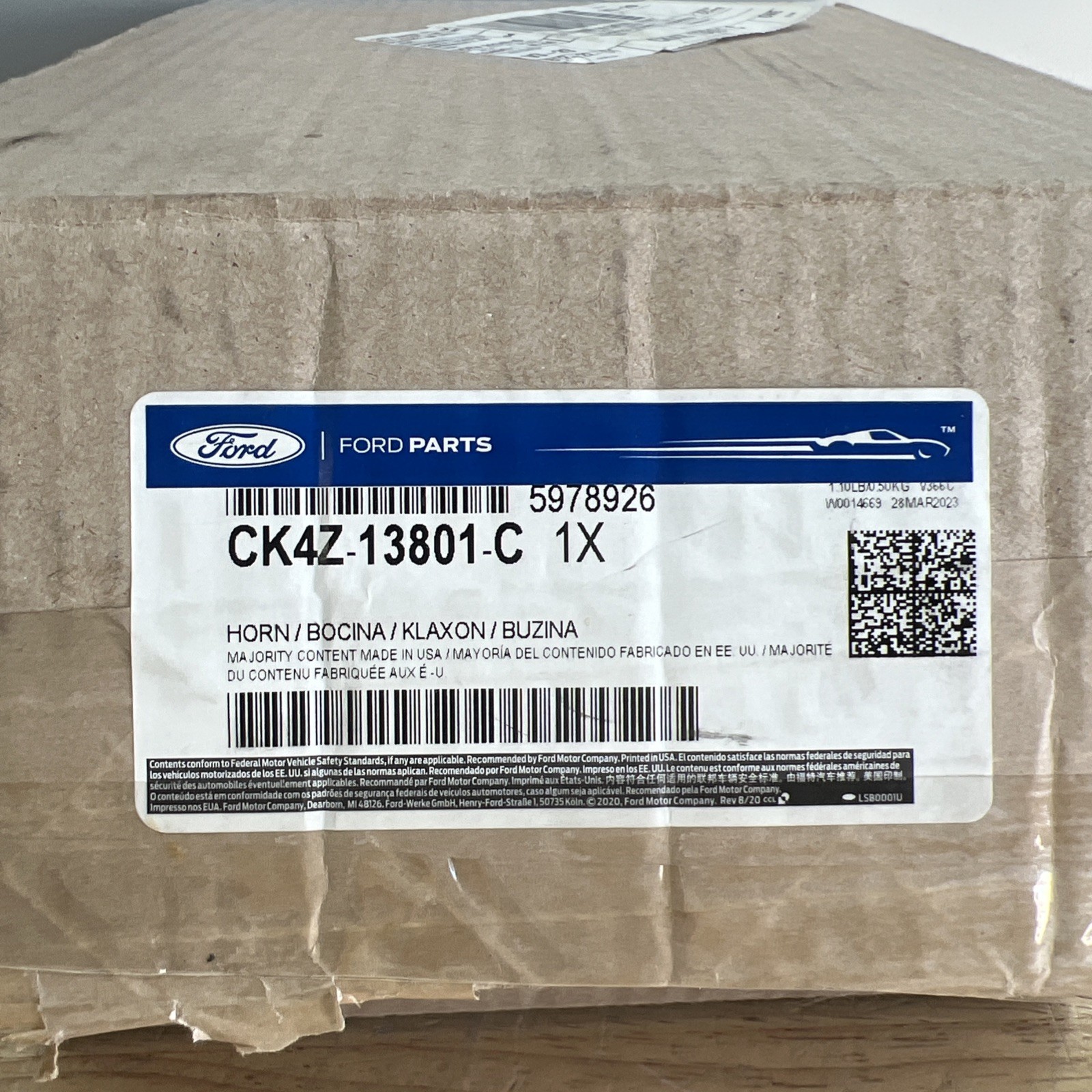 2020 - 2025 Genuine Ford Transit High (H) Horn CK4Z-13801-C