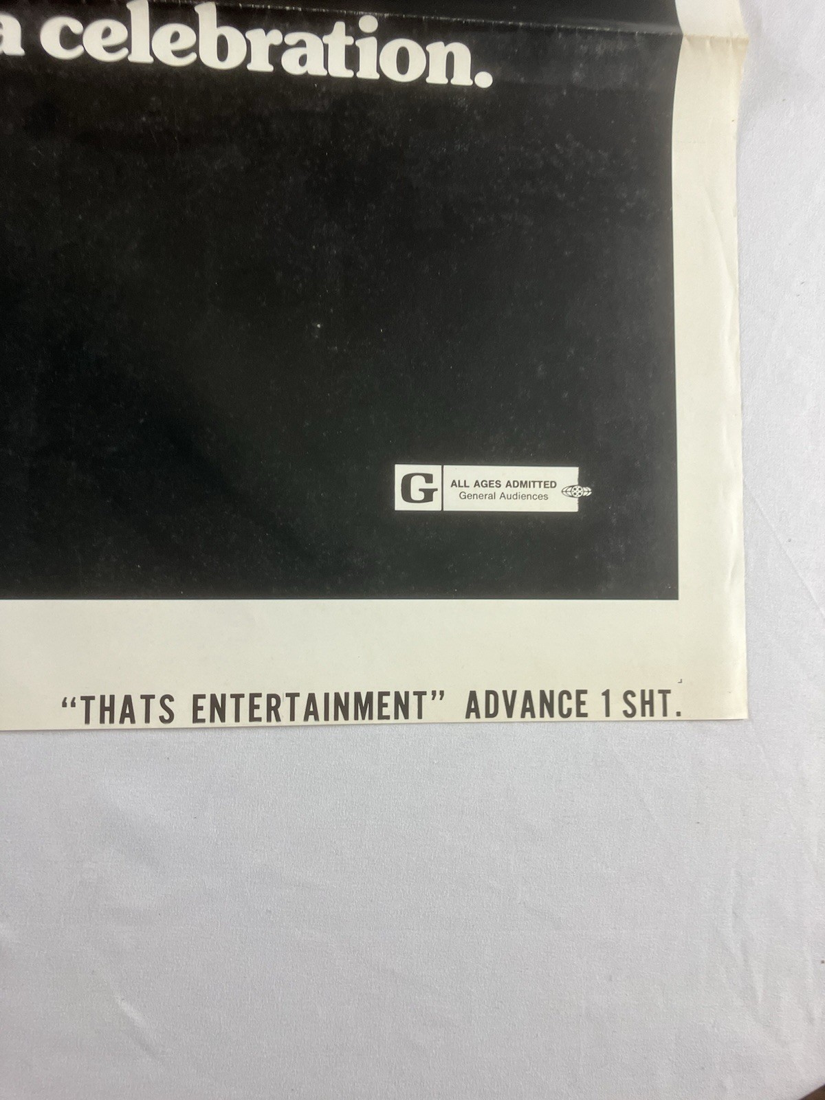 THAT'S ENTERTAINMENT (1974) Original One Sheet Movie Poster 27" x 41" Advance