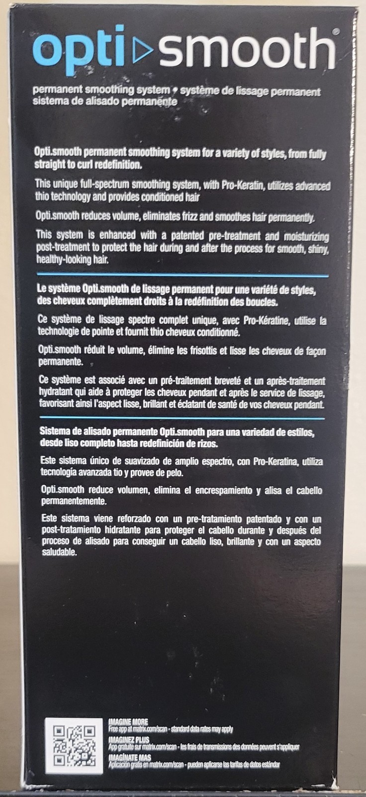 Matrix Opti Smooth Permanent Smoothing System Resistant Hair 2 Applications