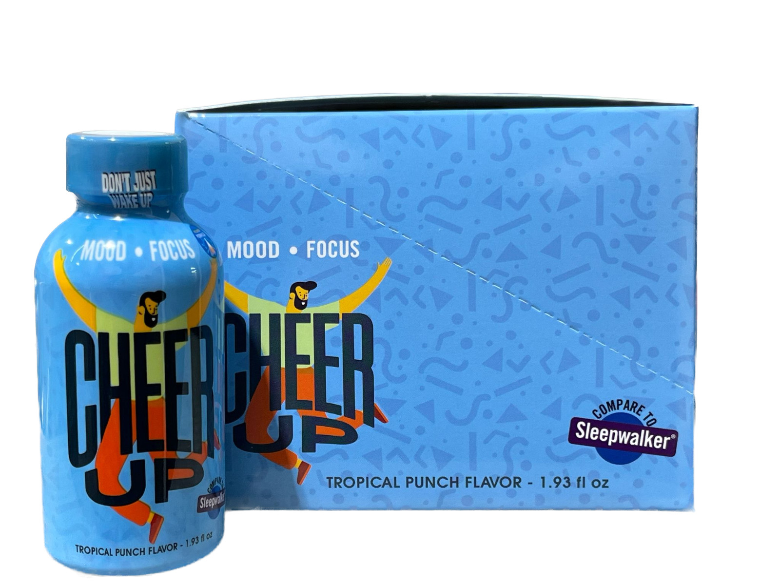 Cheer Up Pre-Workout Shots Extra Energy (Tropical Punch)  2oz each. (Box of 12)
