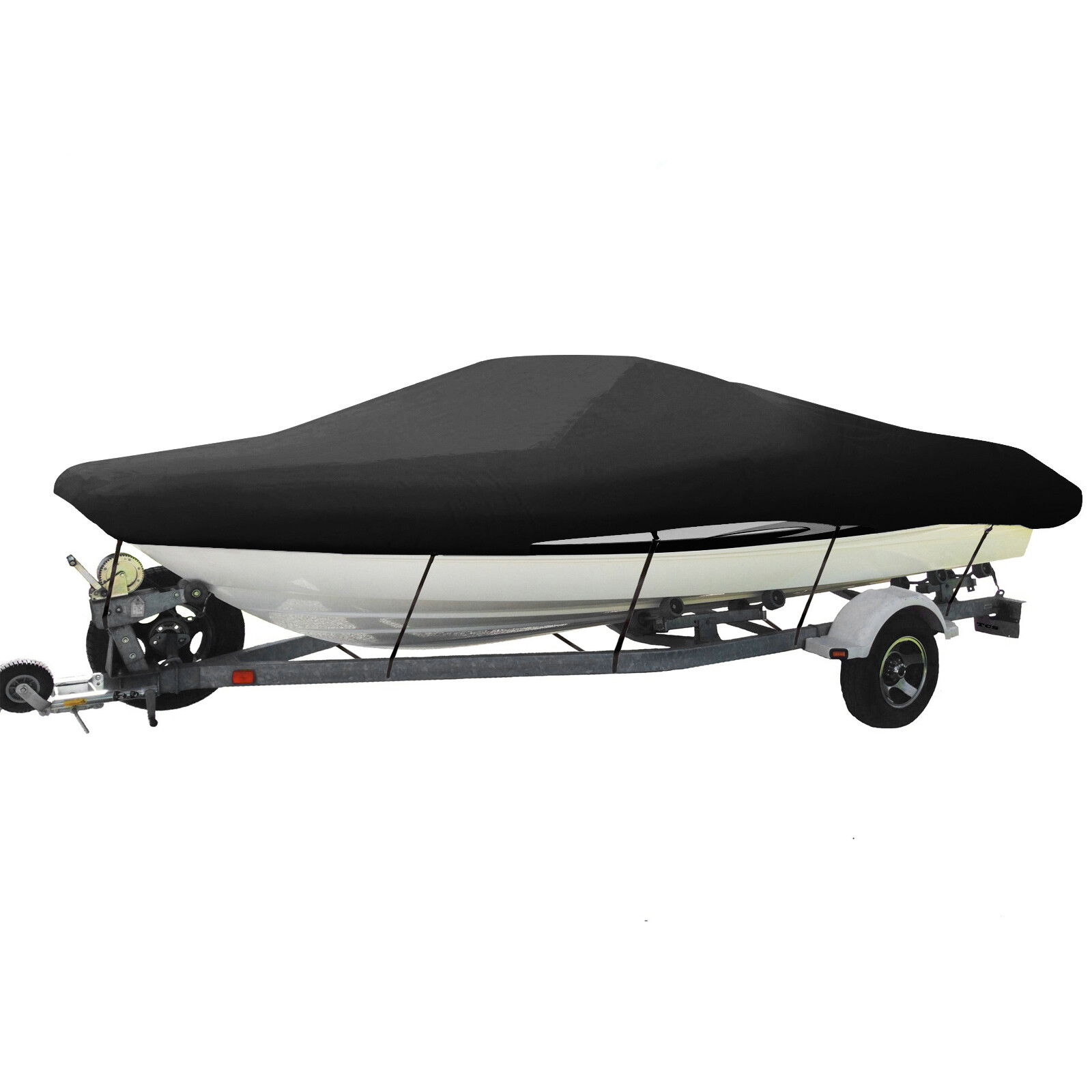 17' 18' 19' Heavy Duty Boat Cover Trailerable Fishing Ski Bass V-Hull Runabouts