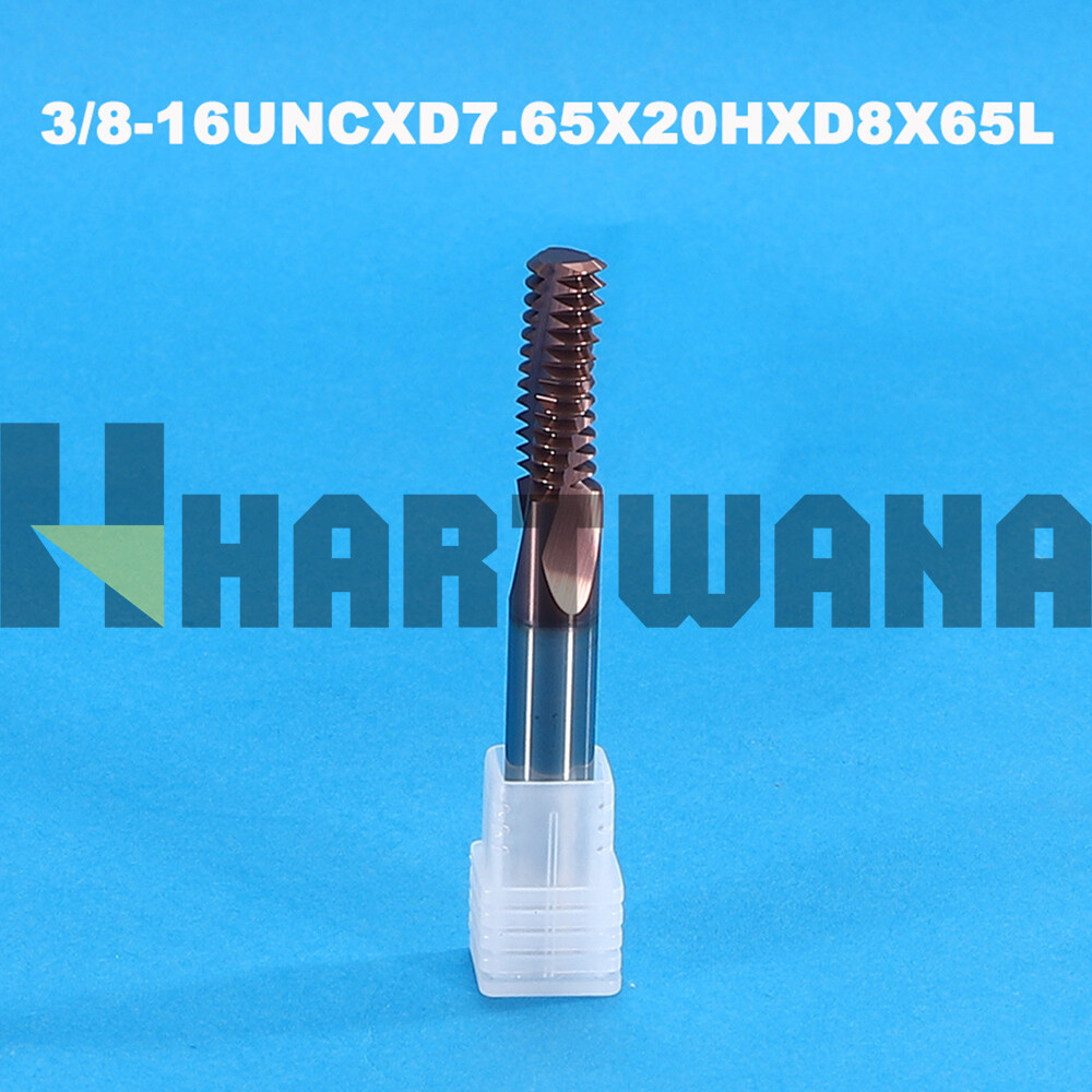 3/8-16 UN Carbide Thread Mill TiAlN Coated Full Tooth CNC Milling Thread Cutter