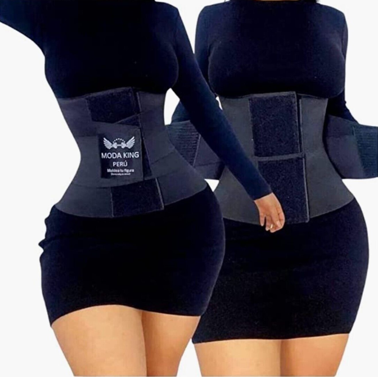 Moda King Perú Reloj de Arena-Hourglass Body Shaper Black-XXS, XS, S, M, L, XL