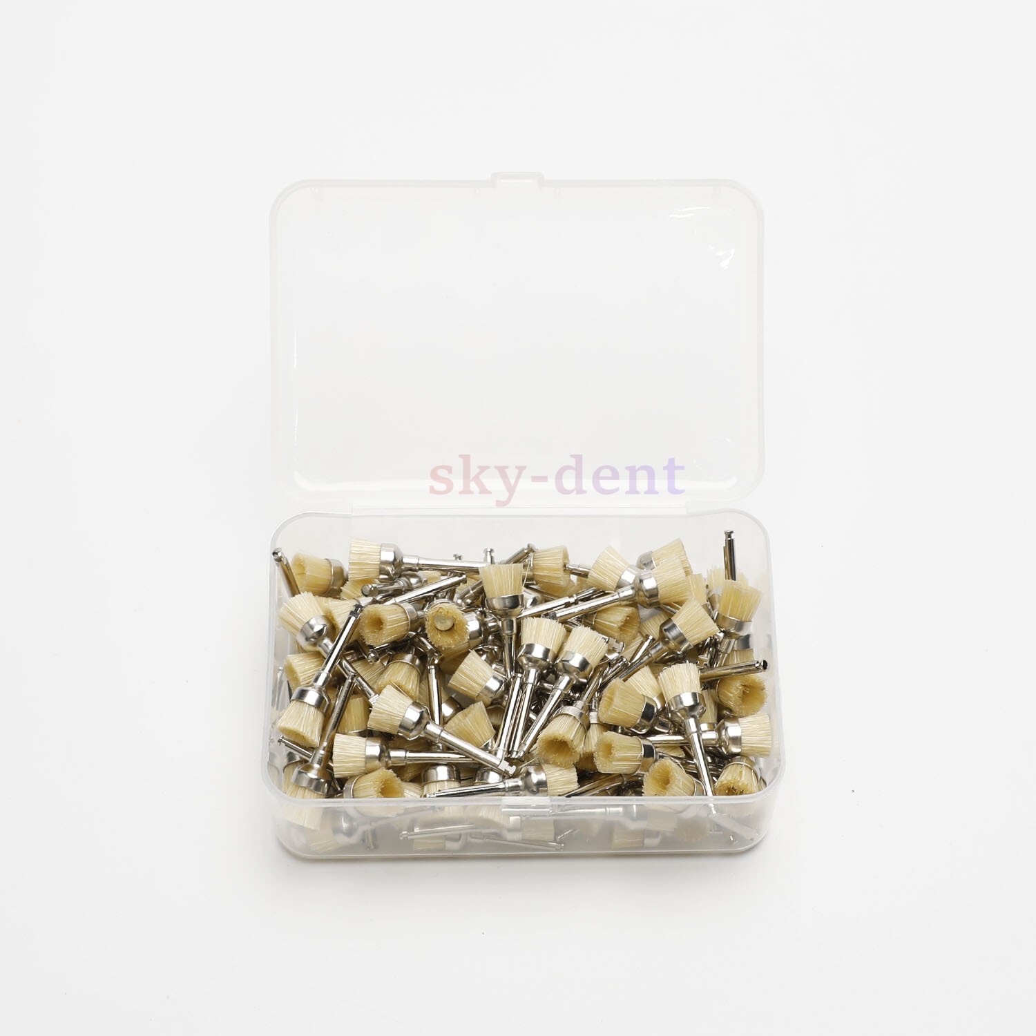 Dental Nylon Bristle Rubber Latch Flat Prophy Cups Polishing Brushes Prophylaxis