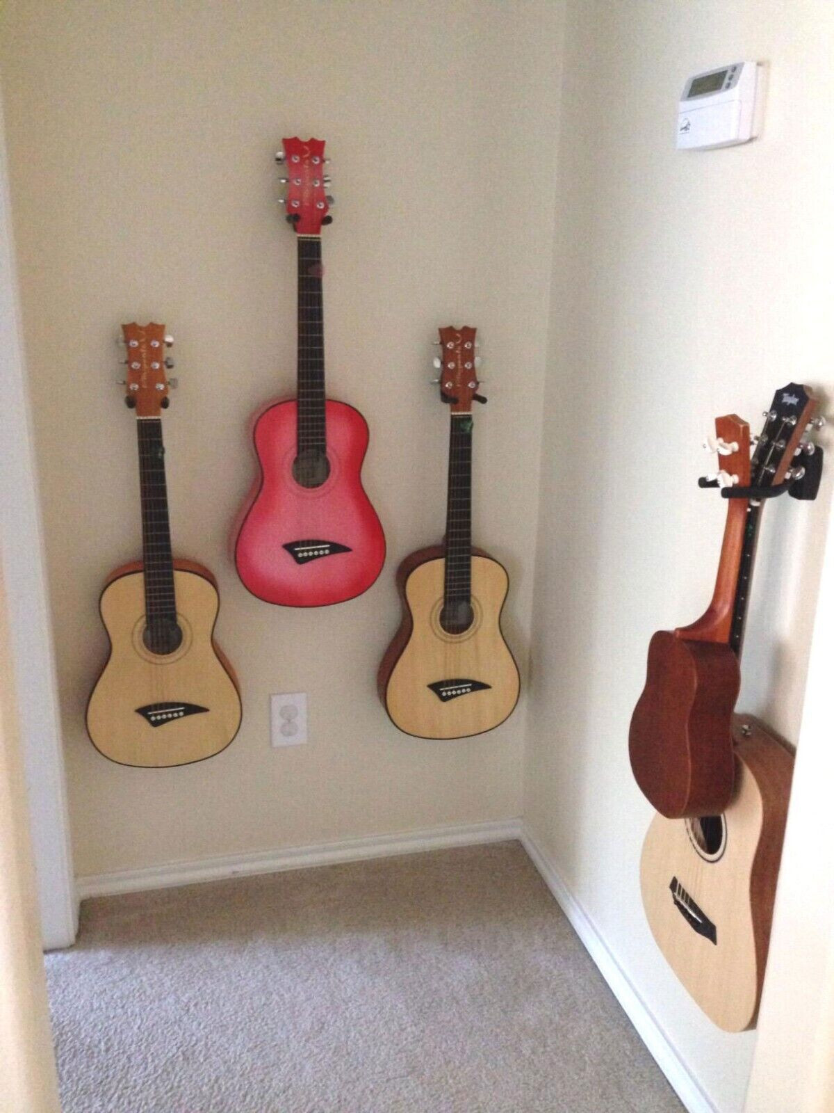 5-PACK Guitar Hanger Hook Holder Wall Mount Display Acoustic Electric