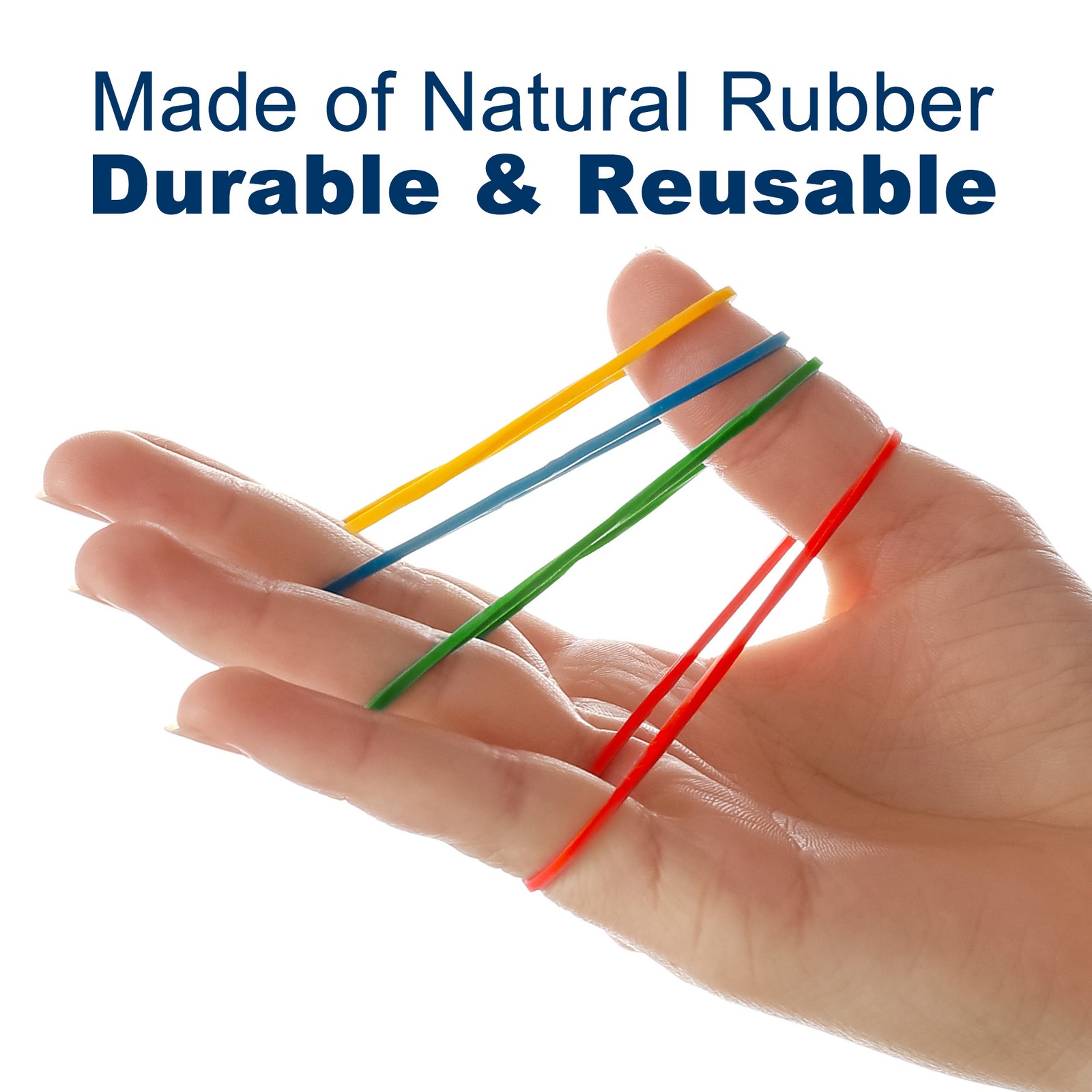 600PCS Large Rubber Bands Heavy Duty Elastic Long Rubber Bands 4 Assorted Colors