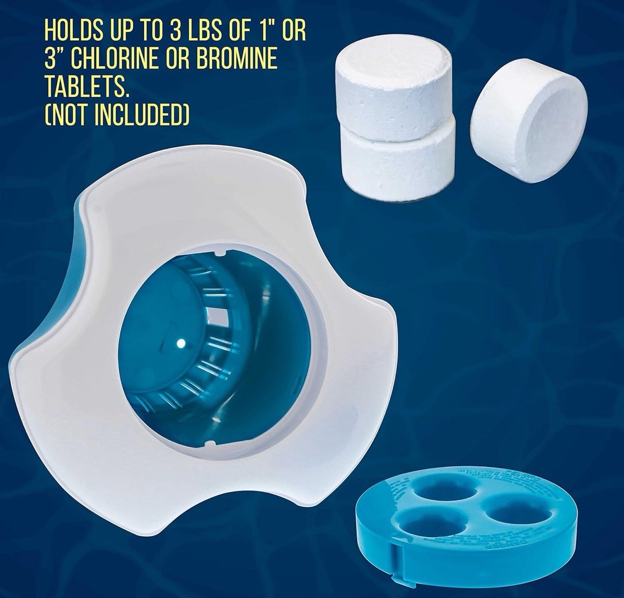 U.S. Pool Supply 7" Pool Floating Chlorine Chemical Dispenser with Thermometer