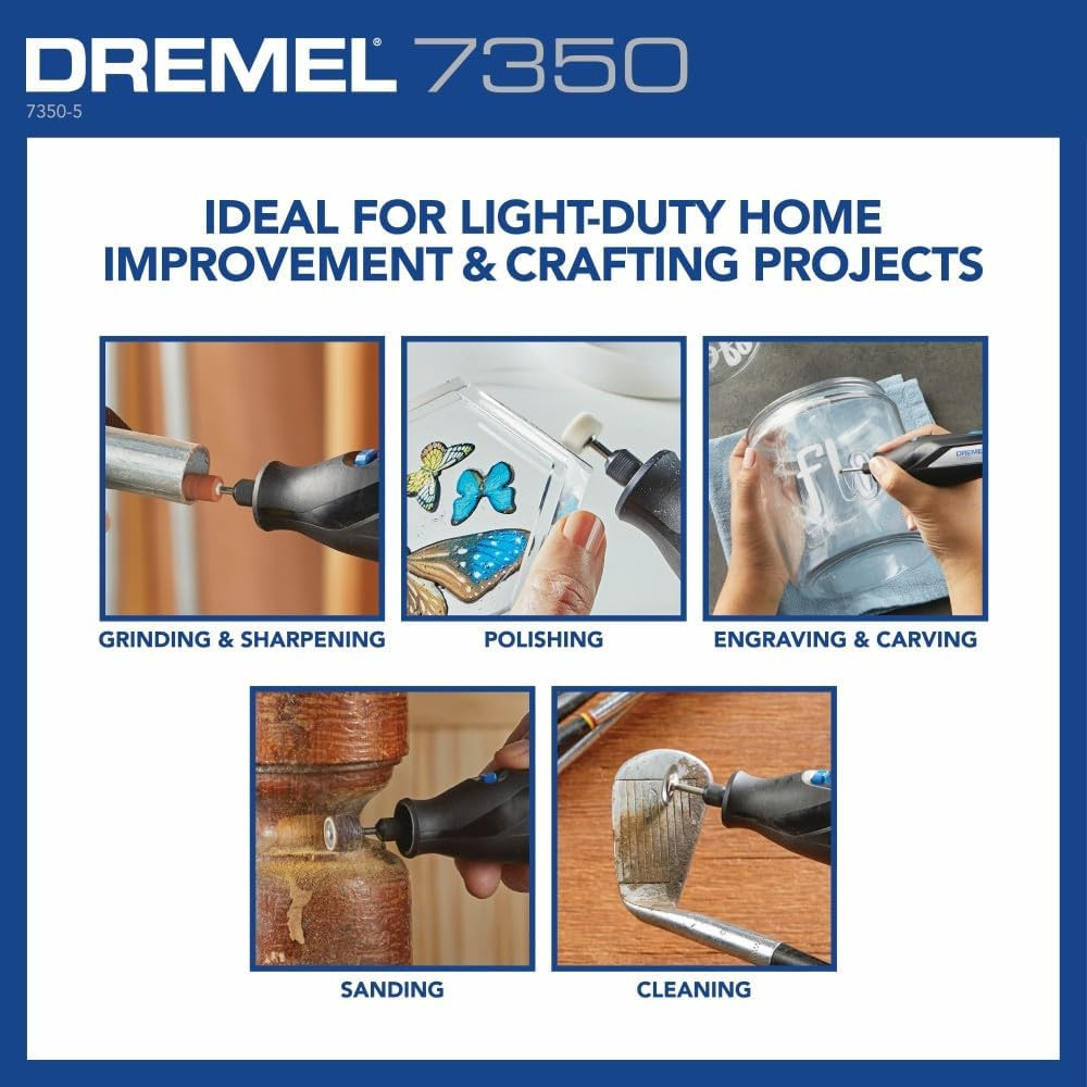 Dremel 7350 Cordless Rotary Tool Kit with USB-C Battery & 5 Accessories