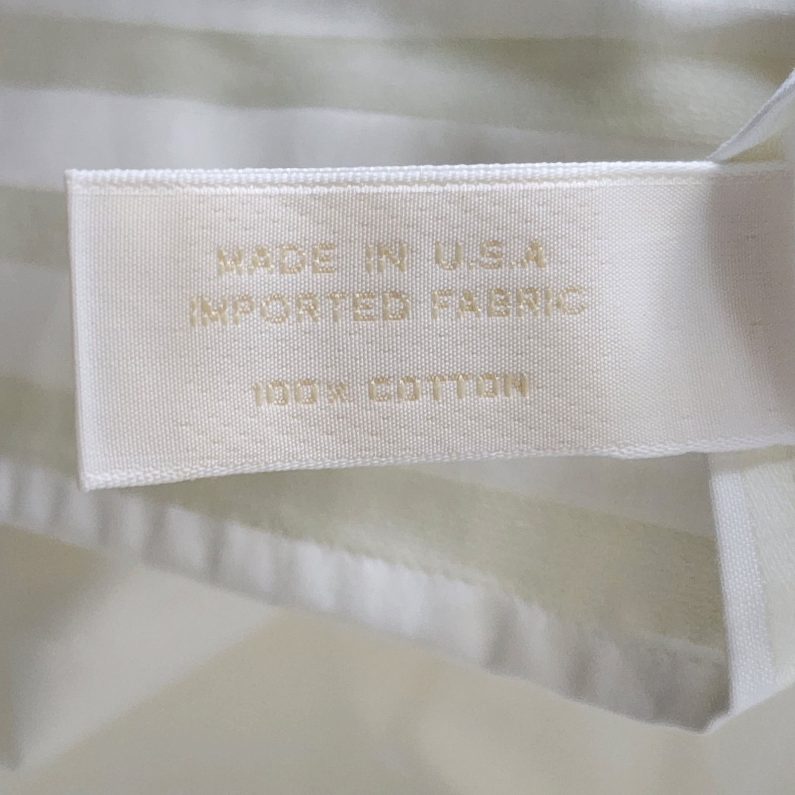 Anichini Euro Bed Skirt Set - 2x-82"x20" 1x-64"x20" Cream Striped Damask USA