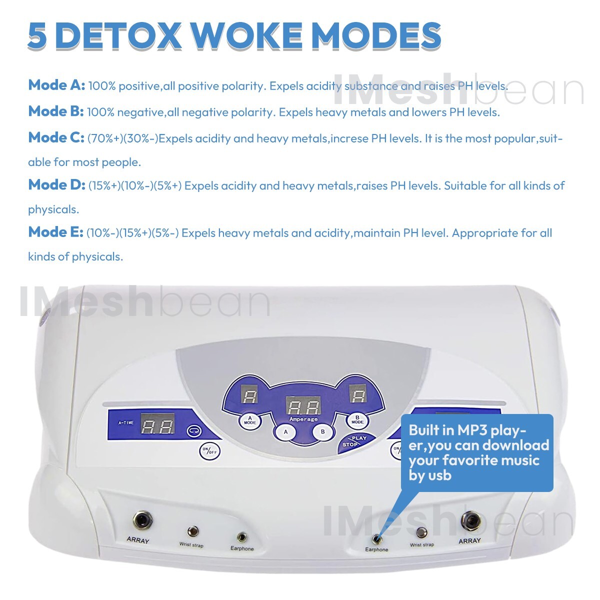 Detox Foot Bath Machine Dual Ionic Cell Relax Spa Massager LCD MP3 Music Player
