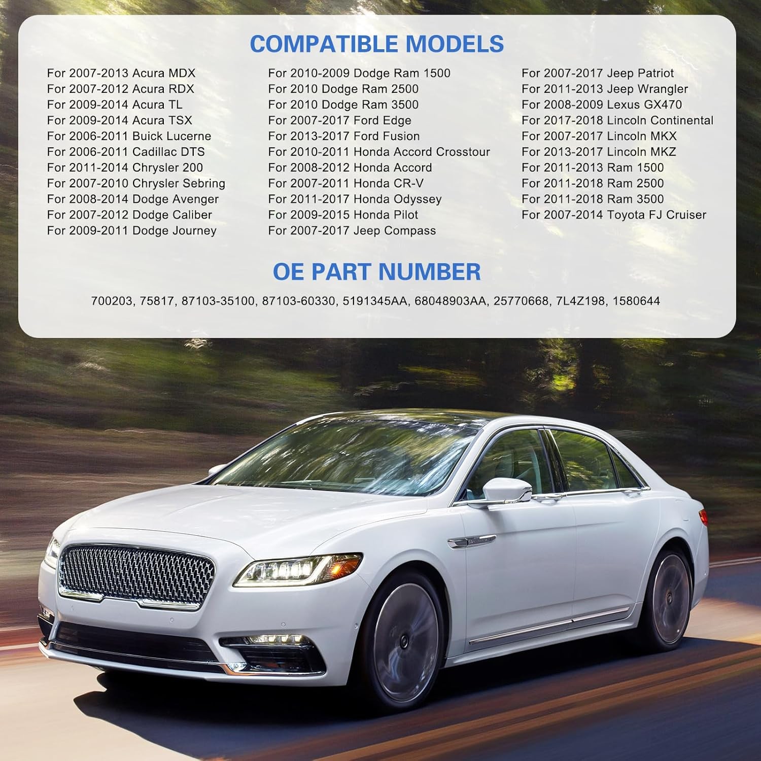 700203 A/C Heater Blower Motor for 2009-2017 Honda Odyssey Pilot 3.5L V6