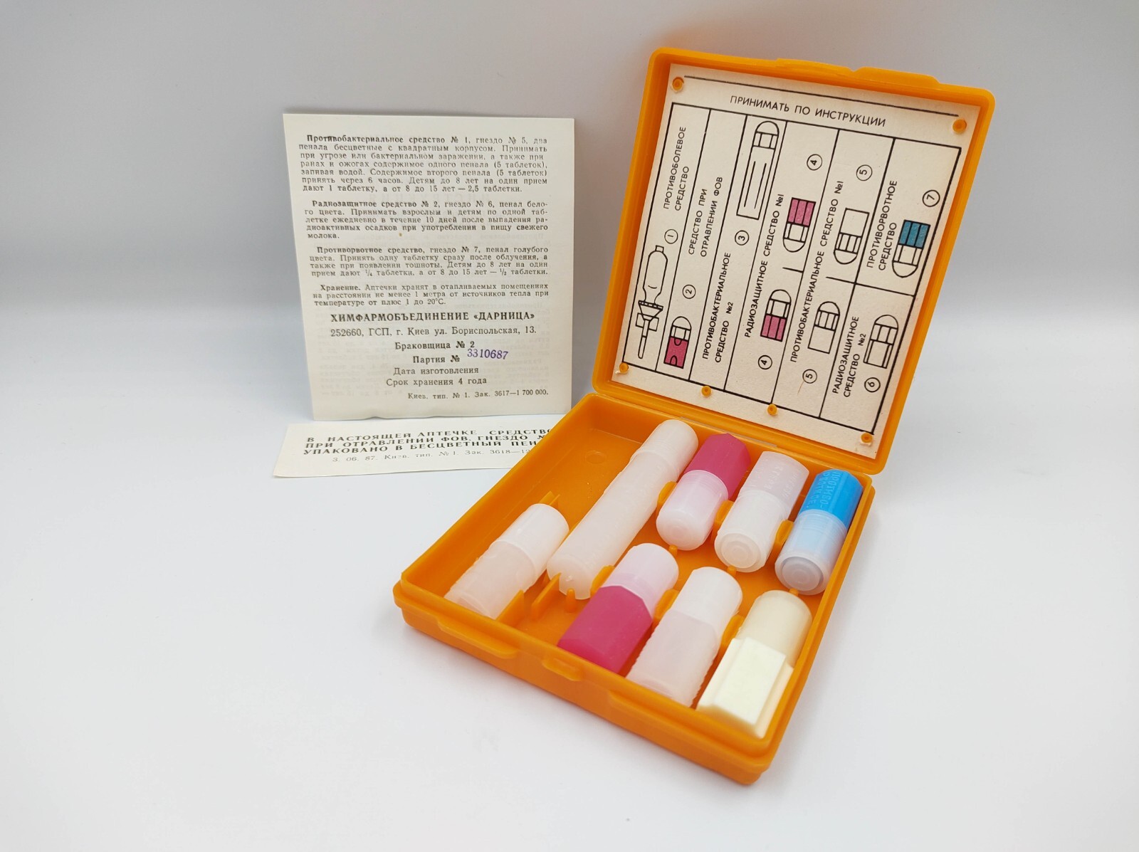 NOS Soviet First Aid kit Army Medical box NBC protection Chernobyl USSR STALKER