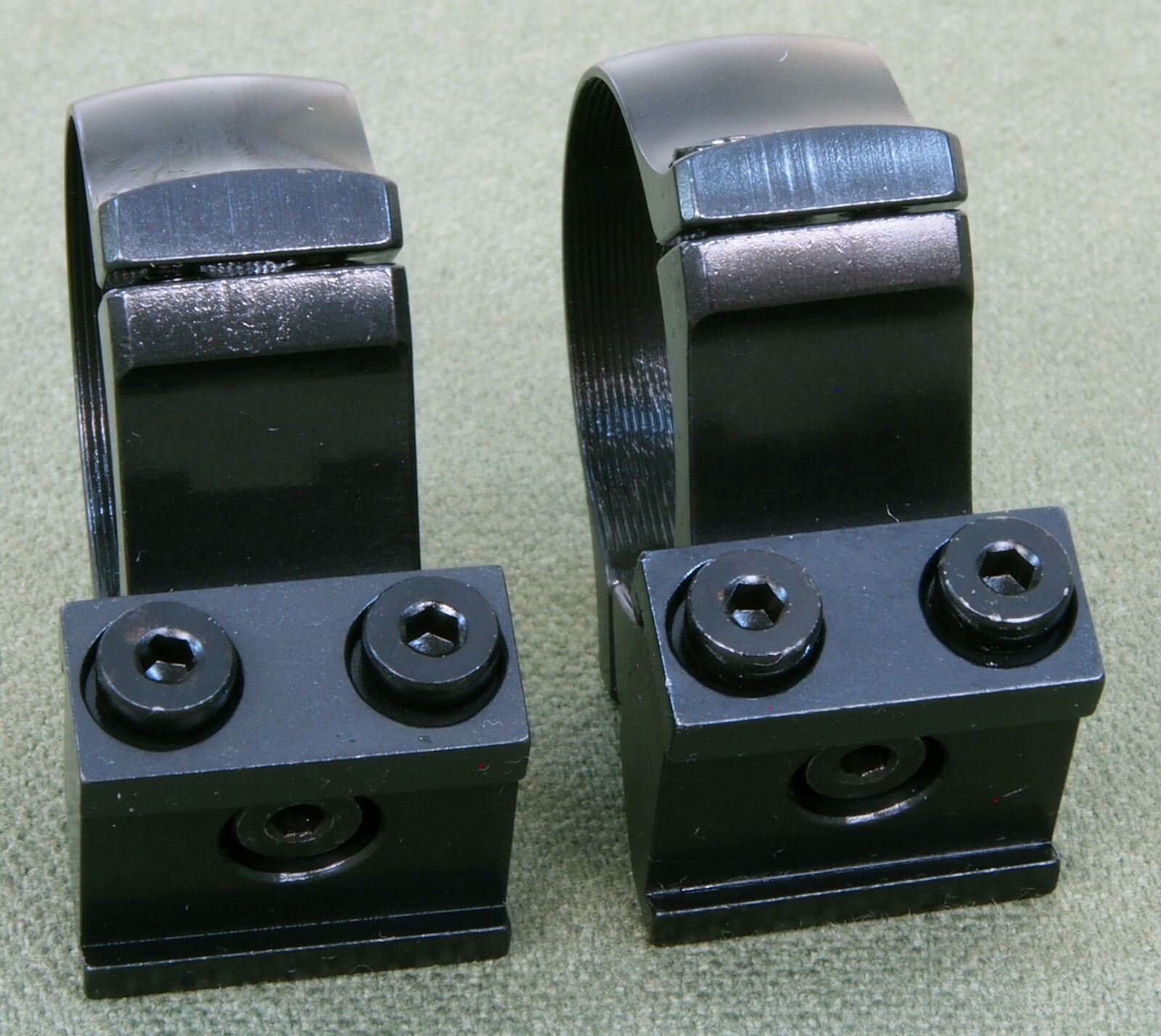 BRNO #2 scope mounts, 2 PIECE, 1 inch rings, Quality STEEL MATTE Black / Blue.