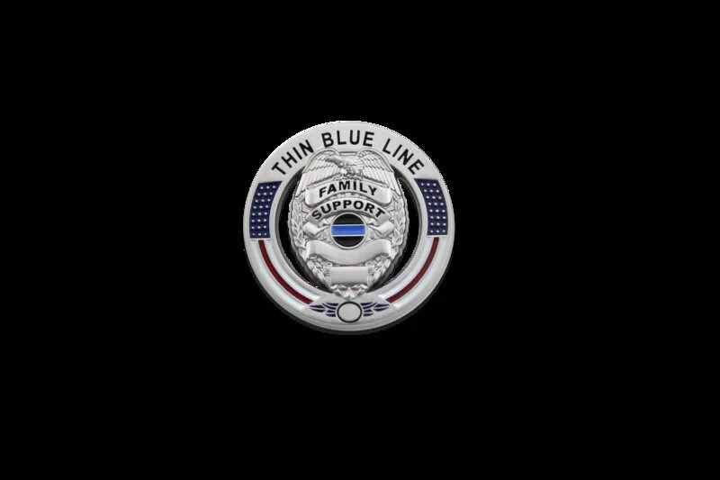 Thin Blue Line Family Police Officer's Shield Support Pin- Hat-Tie Tac-Lapel Pin