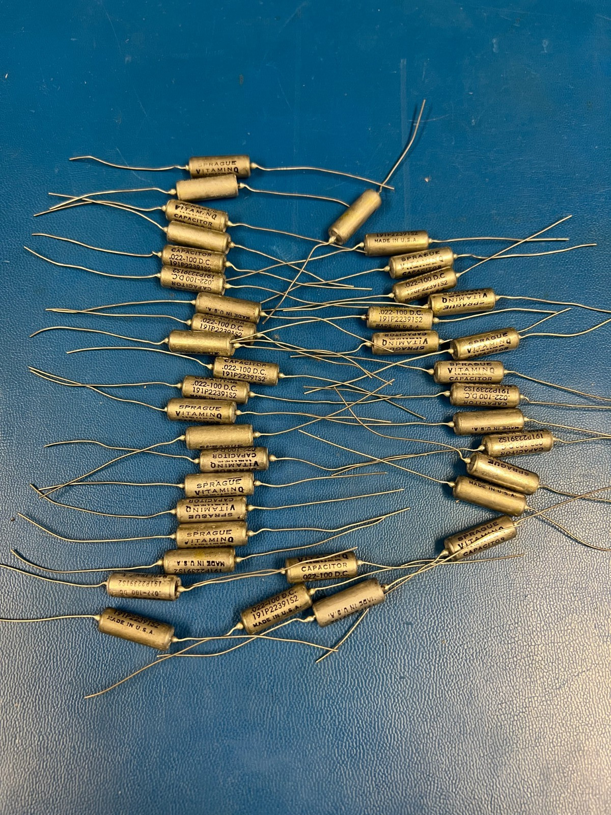 .022uf 100v +-10% Sprague Vitamin Q 196P Paper-In-Oil Tone Capacitor N.O.S.