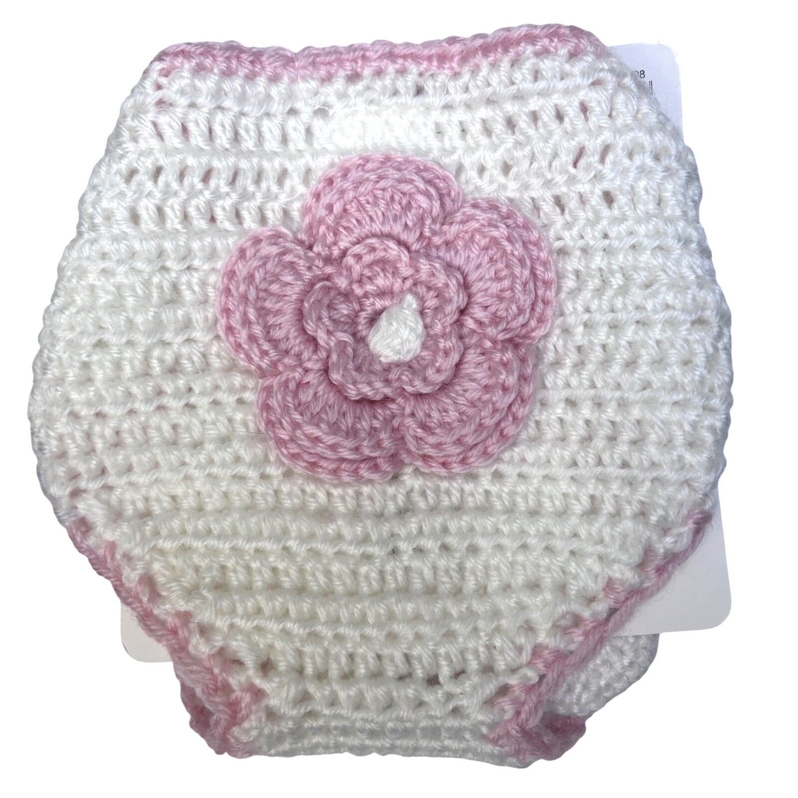 NWT Hand Crocheted Diaper and Booties Set 0-6 Months Baby Photo Shoot