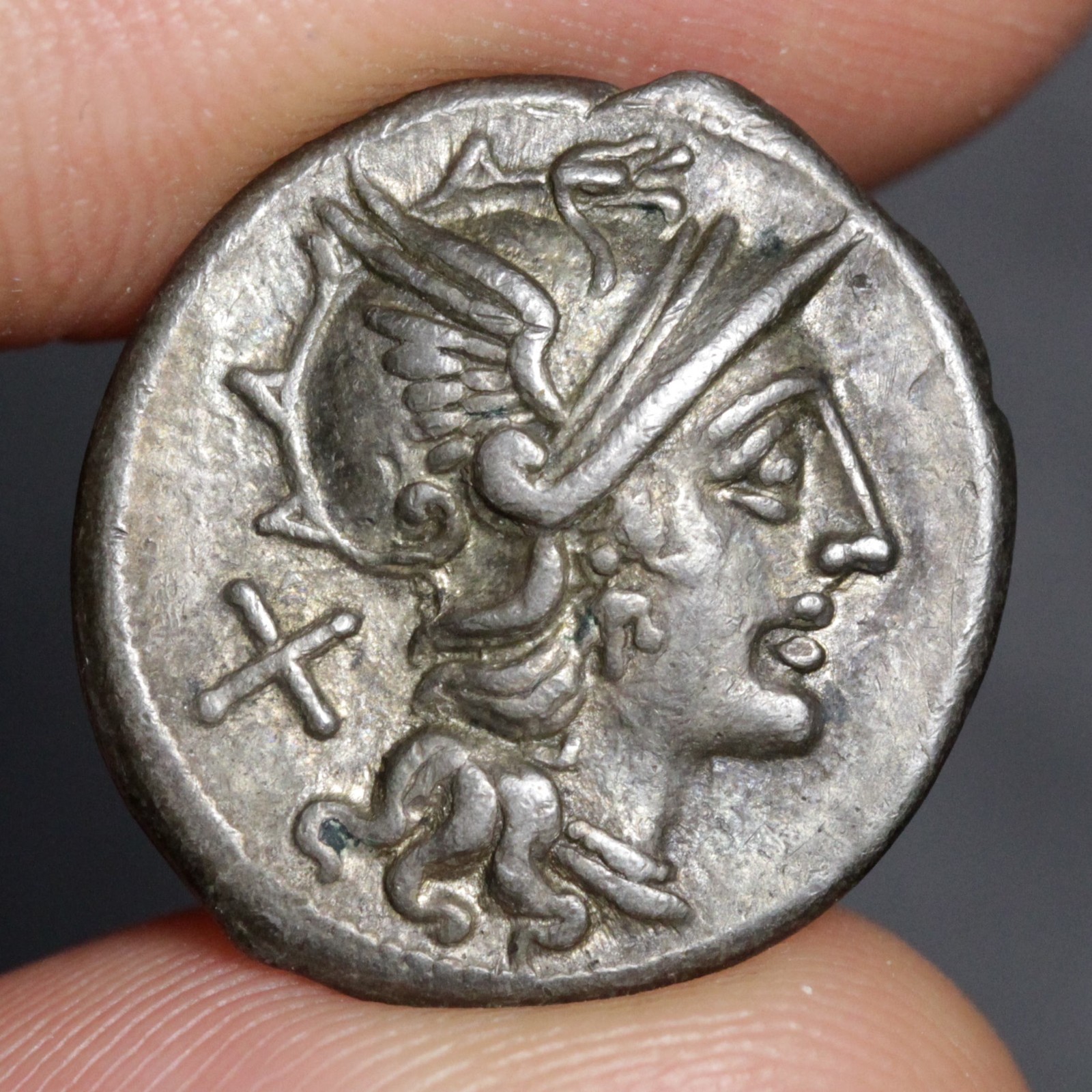 Victory Chariot Denarius Ancient Rome Republic Silver Coin 149BC 1978 Provenance