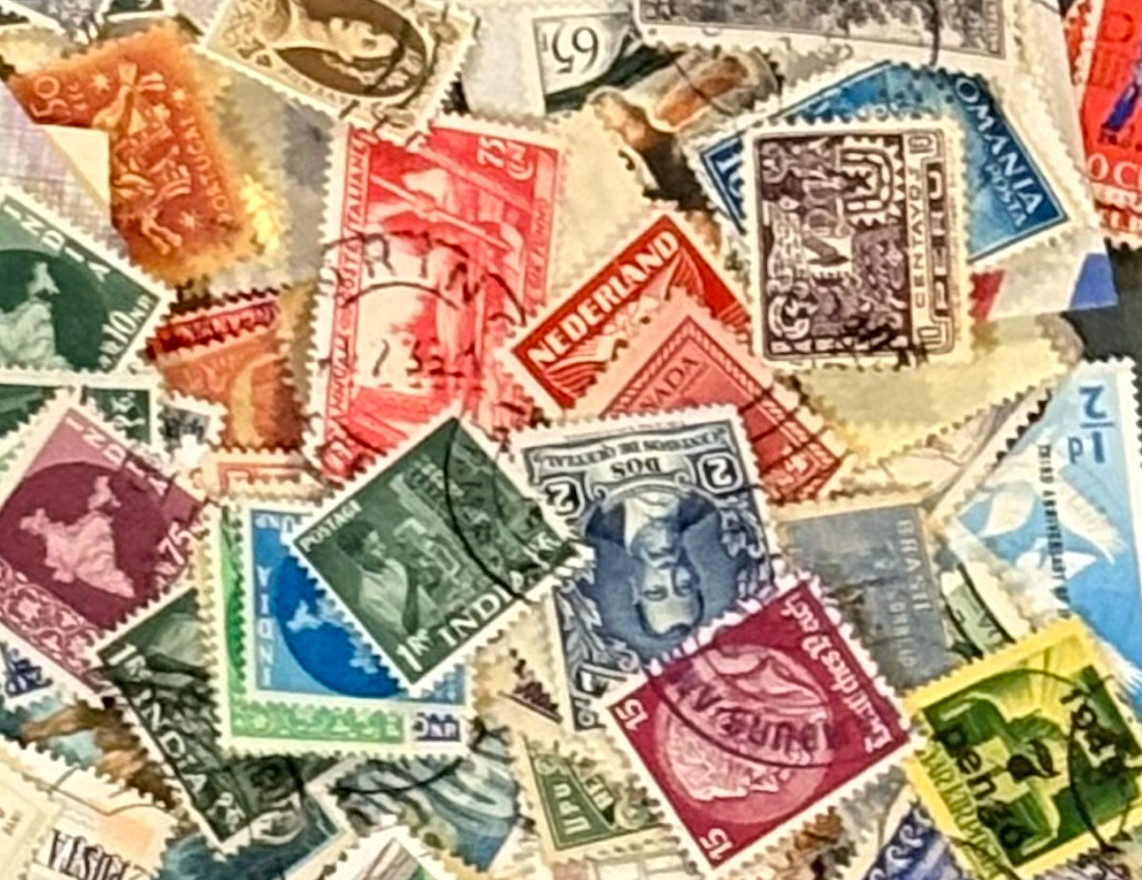 100+ WORLDWIDE Vintage Postage Stamps Off Paper - FREE SHIPPING!