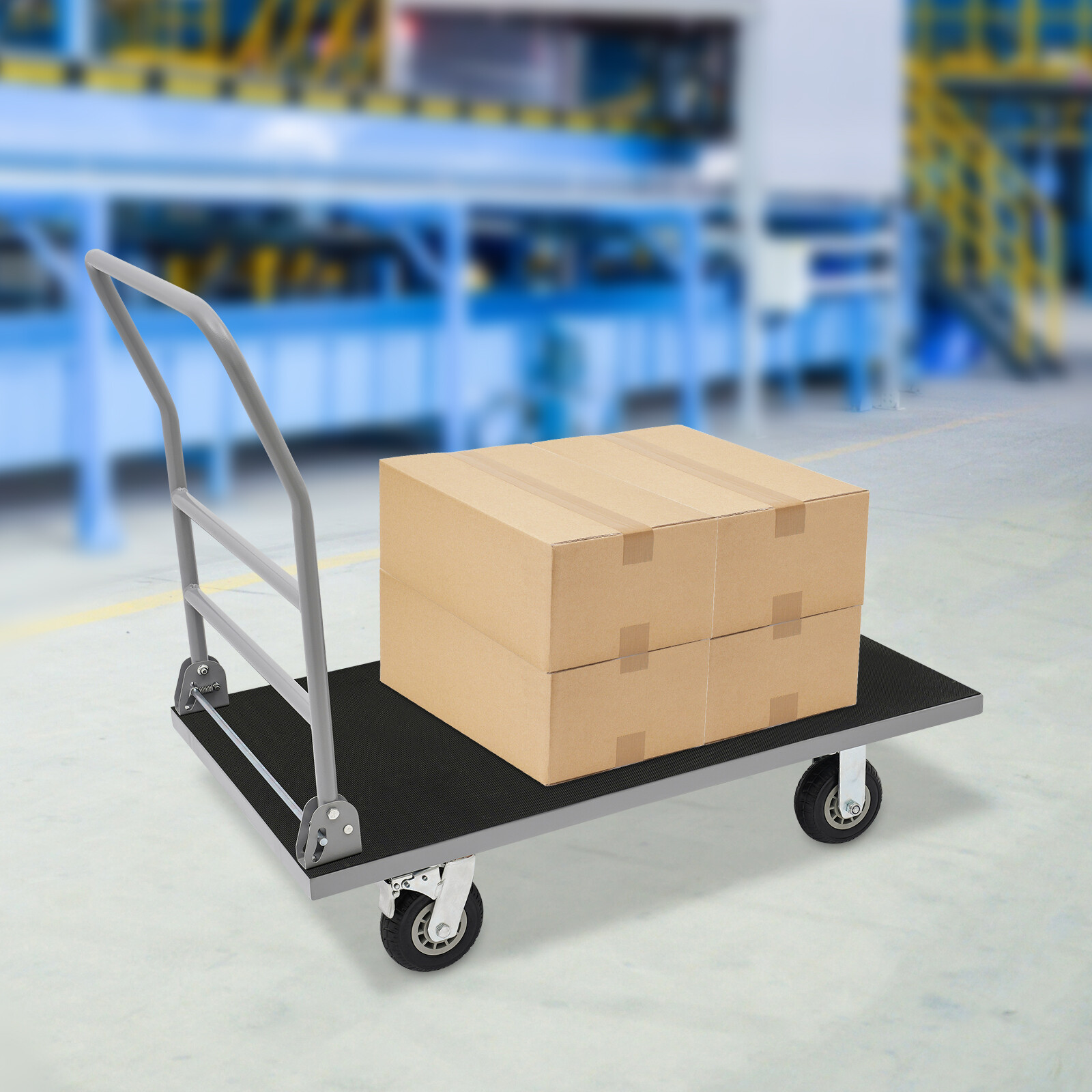 Platform Truck 2200lbs Capacity 41.3*24.8in Flatbed Cart Hand Truck with Wheels