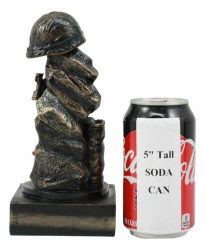 Ebros Patriotic Fallen Soldier Memorial Statue Rifle Helmet Boots And Dog Tag