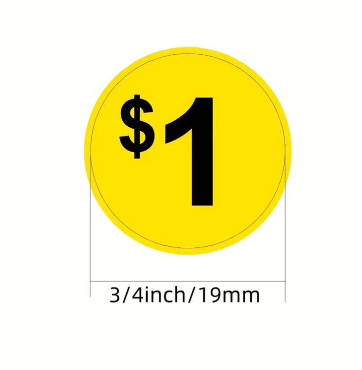 384 Priced Garage Yard Sale Stickers Labels Price Tags Flea Market Sale Adhesive