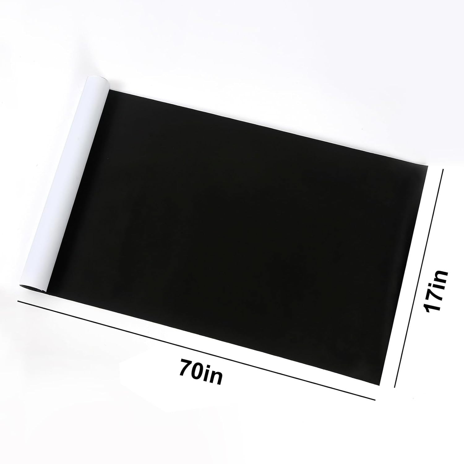 Suede Wrap Self-Adhesive Black Suede Car Interior Wrap 17in x 70in Microfiber...