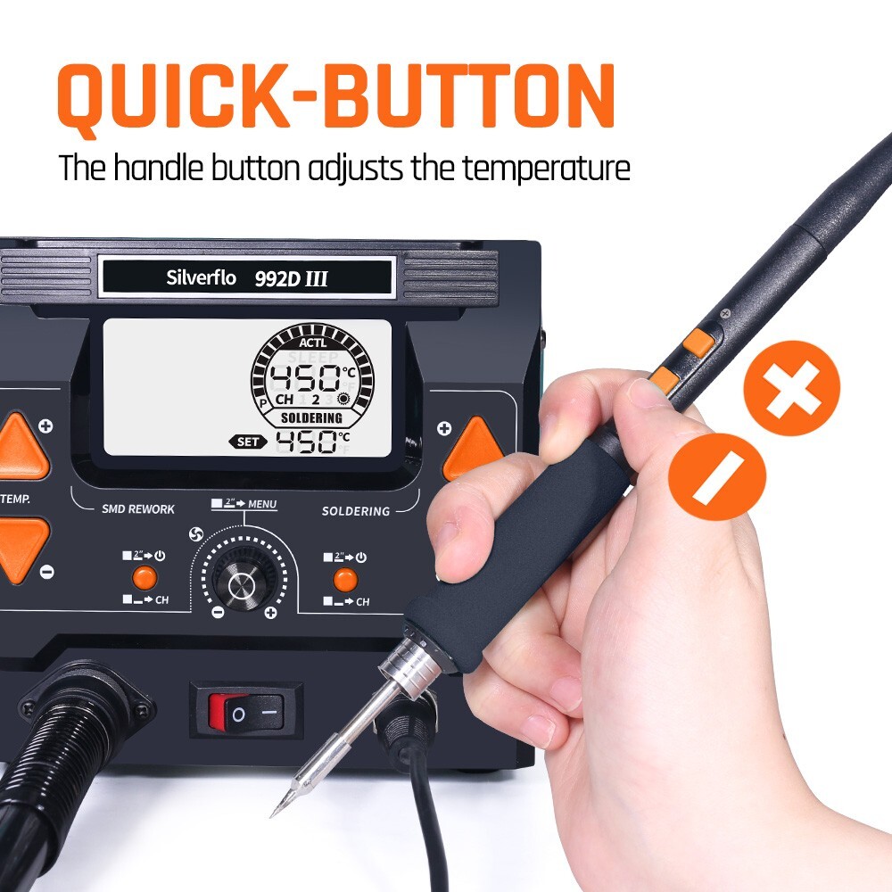 High-Precision 245 Desoldering Station 2-in-1 Hot Air Rework Soldering station
