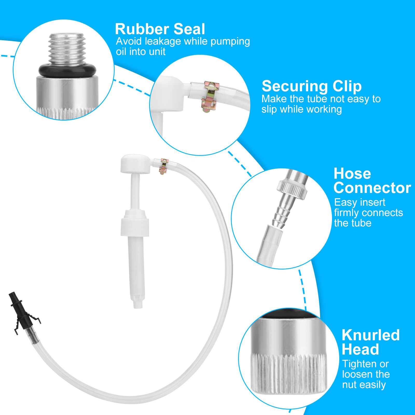 Lower Unit Gear Oil Pump for Standard Quart Bottles Marine Boat Outboard Motors