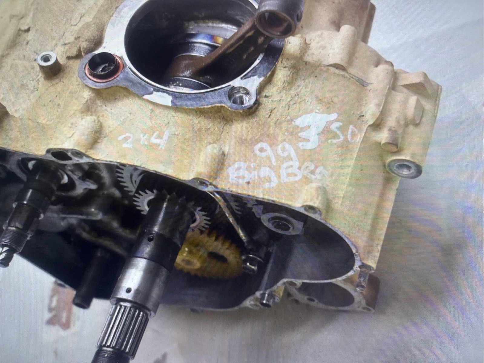 S1-4 Lower Engine Motor Crank Case 99 Yamaha Big Bear YFM 350 1999 ATV 2x4 Quad