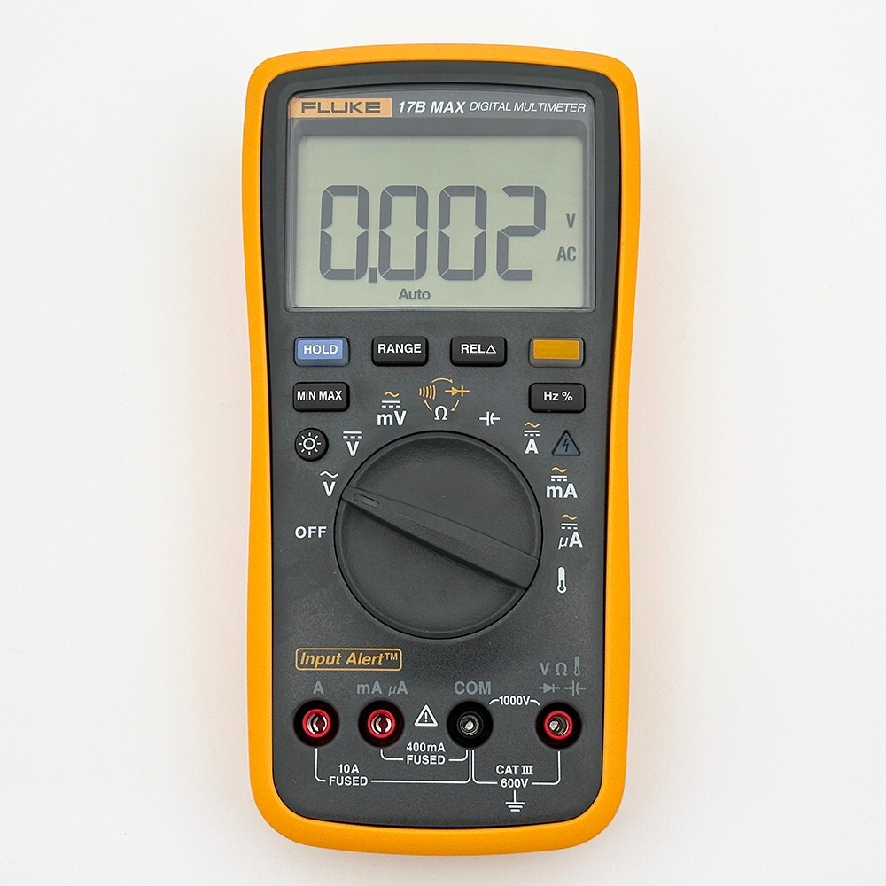 Fluke 17B MAX Digital Multimeter Audible/Visual Alarm CATIII 600V AC/DC