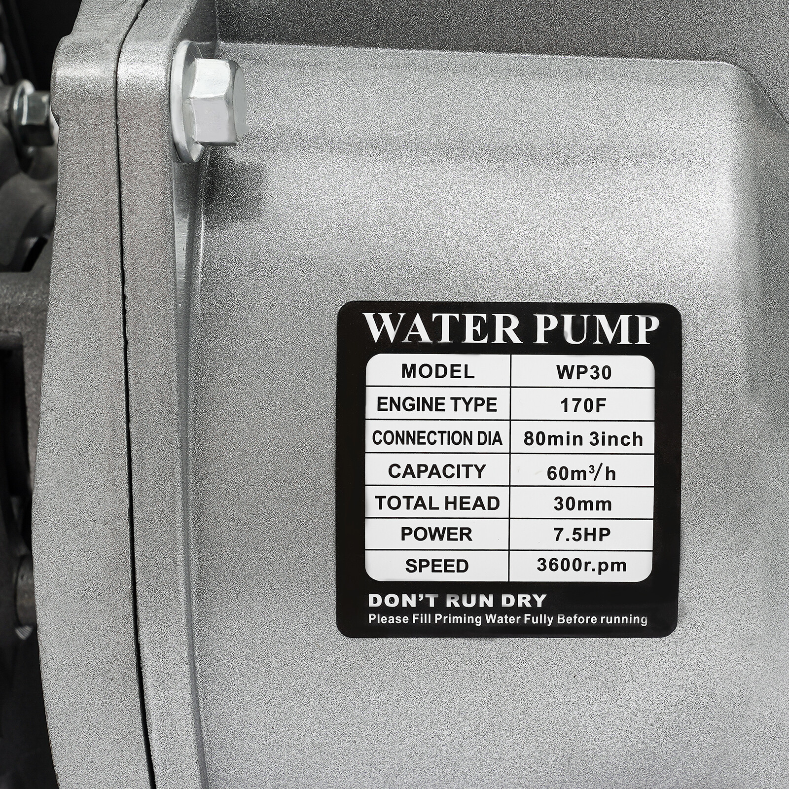 4 Stroke 7.5HP 3-Inch Gasoline Water Pump Semi-Trash Pump