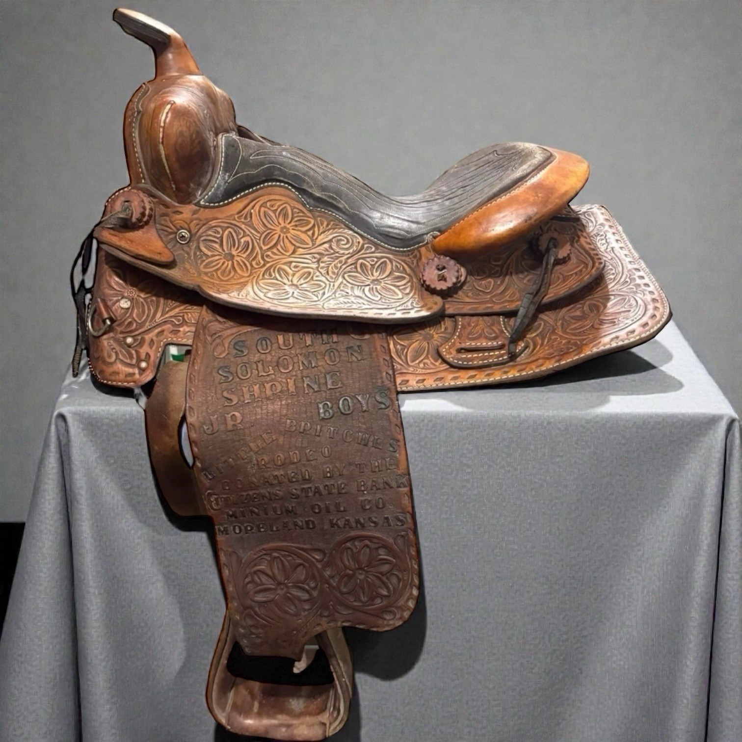 Antique Rider Buford Barrel Saddle 14” Western Rodeo Oil Kansas KS