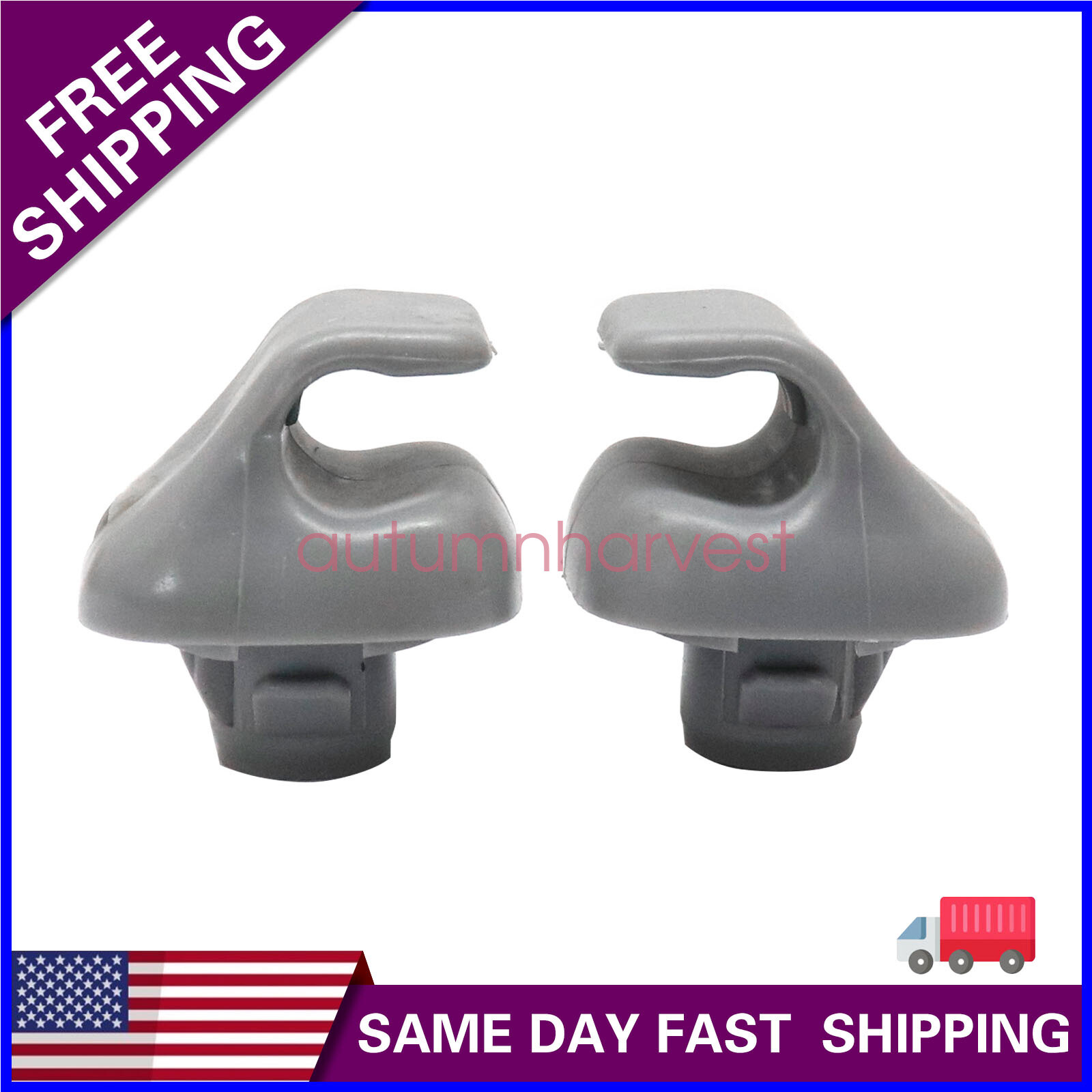 2X Fit Honda Civic Accord CR-V Sun Visor Bracket Hook Clips Hanger 88217S04003ZA
