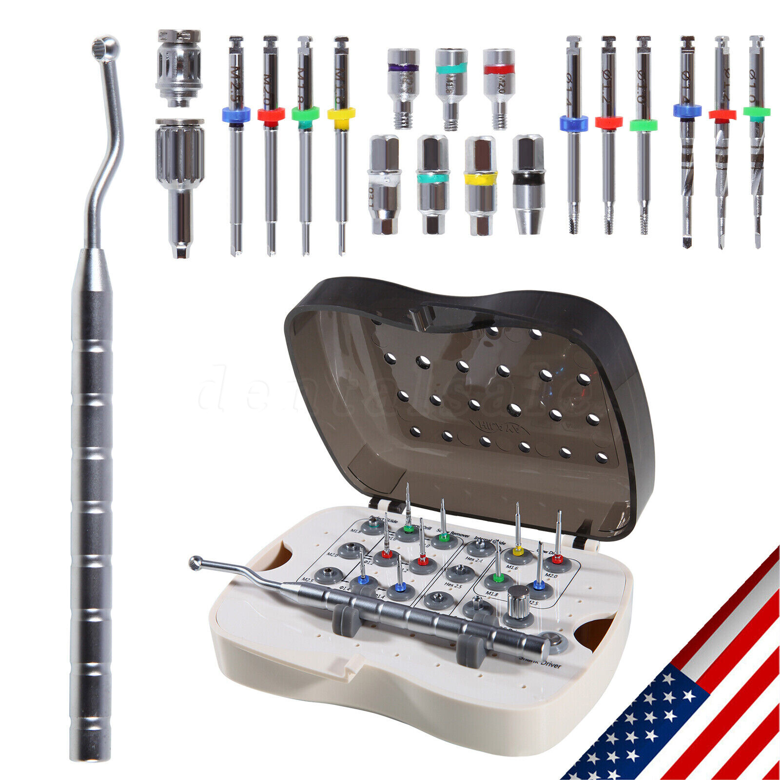 Dental Implant Fixture & Broken Screw Removal Kit Remove Surgical Tool Remover