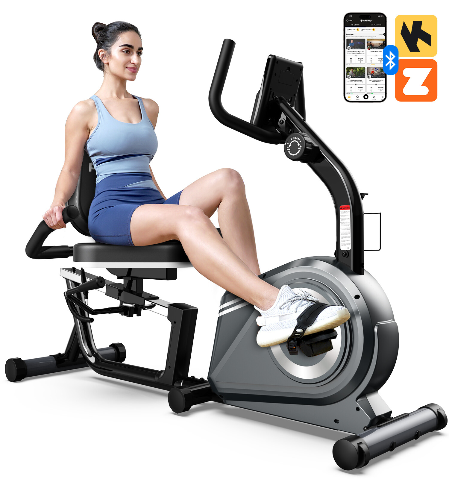 Indoor Exercise Bike Recumbent Exercise Bike Stationary Bike with Adjusted Seat