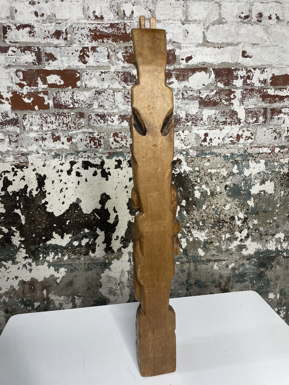 FINE OLD NORTHWEST COAST TOTEM C Early 1900’s Great Patina