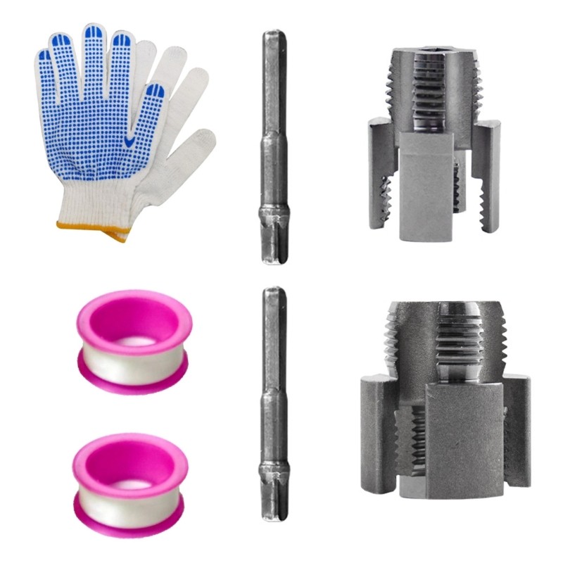 2pc Carbon Steel Threading Tool Kit for Water Pipes Installation Maintenance
