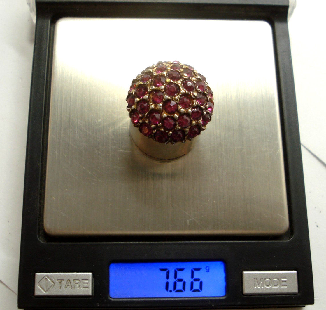 Vintage Georg Jensen USA Sterling Silver Pink Faux Stone Atomette Cap Cover 7.6g