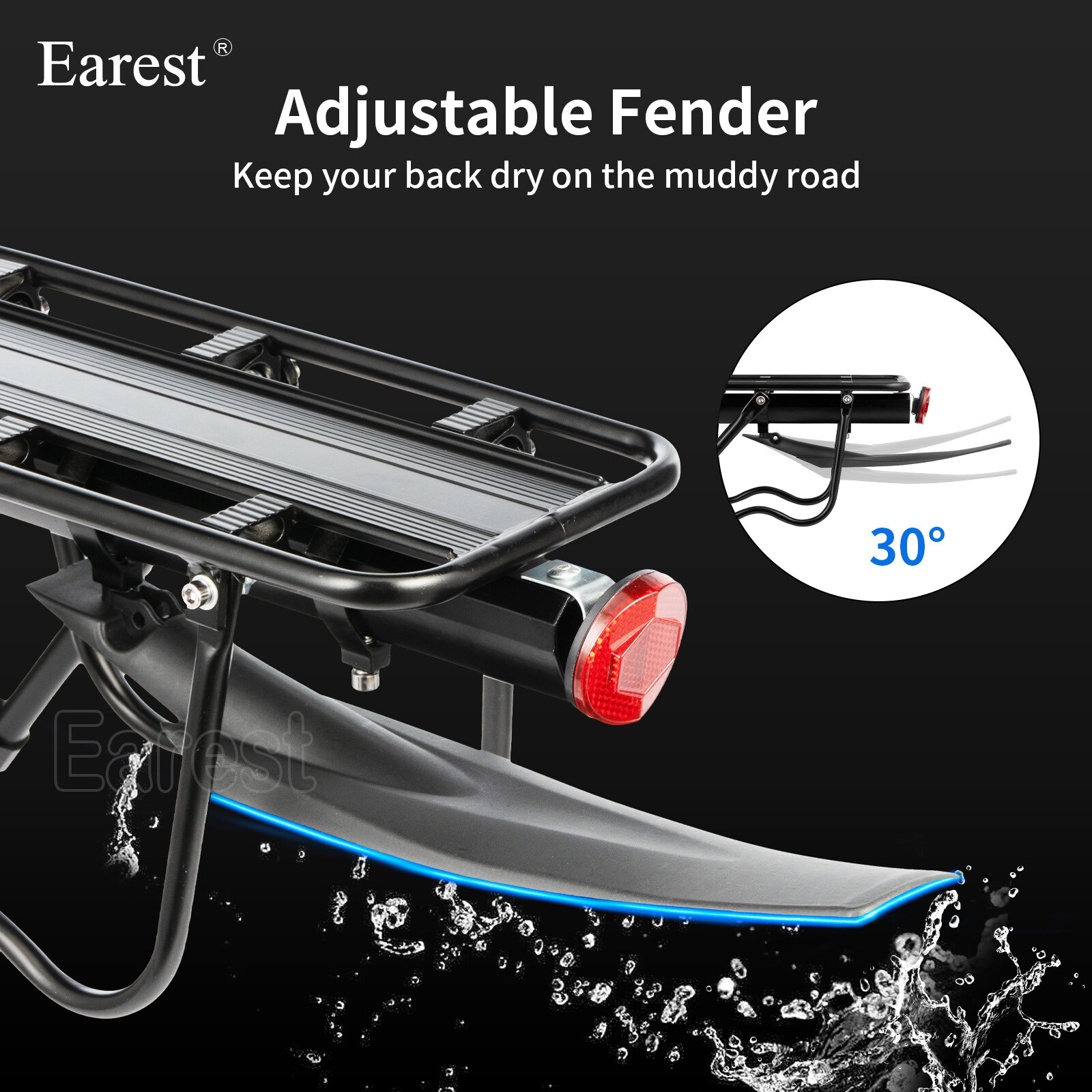 Rear Bike Rack Cargo Rack Alloy Mount Pannier Luggage Carrier Bicycle Fender
