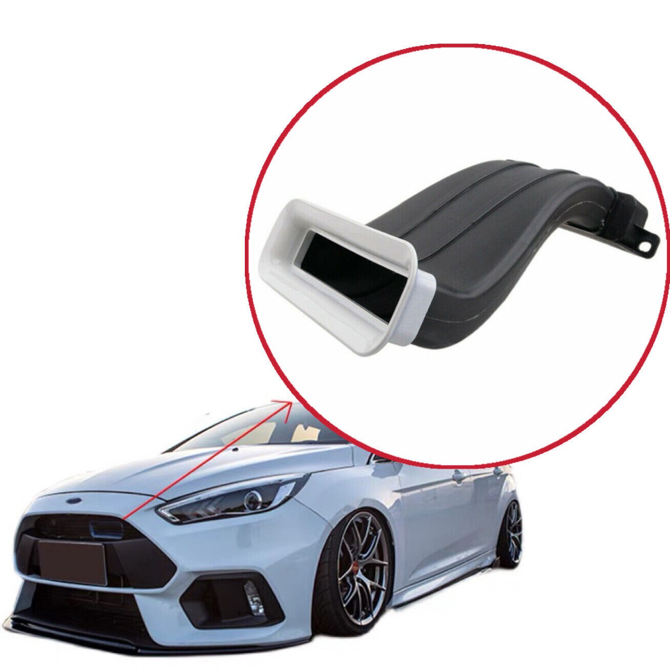 For Ford Focus 2012-2018 ABS Car Air Intake Mouth Snorkel Modification Tuyere US