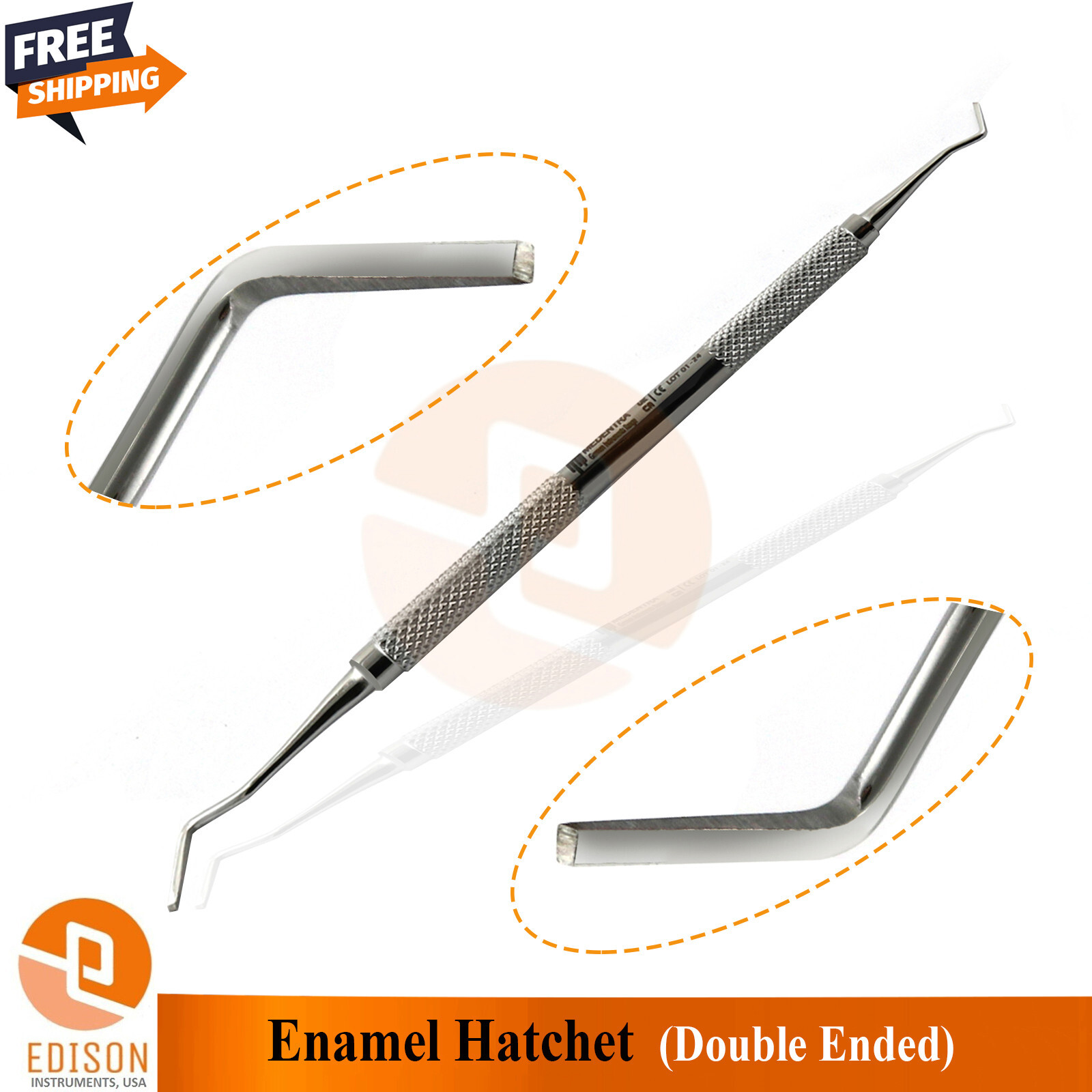 Dentin Enamel Hatchet Trimmer Restorative Instruments Double Ended