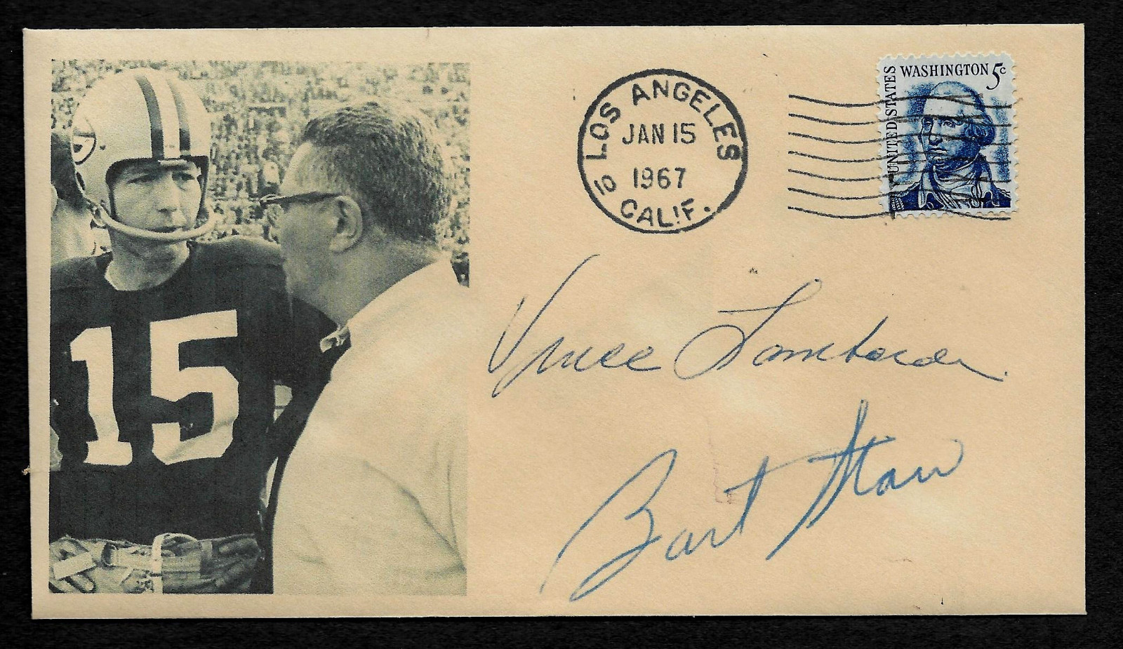 1968 Green Bay Packers Vince Lombardi Featured on Collector's Envelope *OP1144