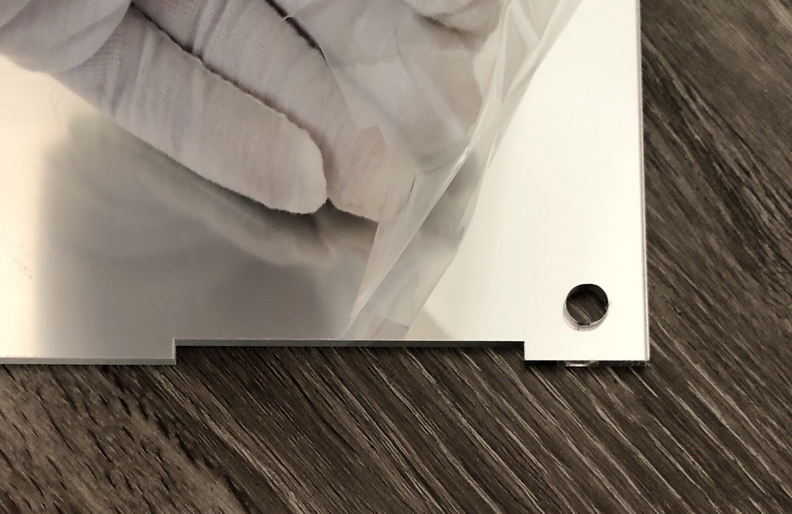 Basketball Display Case with Silver Cones, Mirror Base and Mirror Back