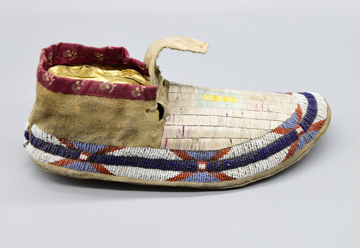 Sioux Quill and Beaded Moccasins Native American