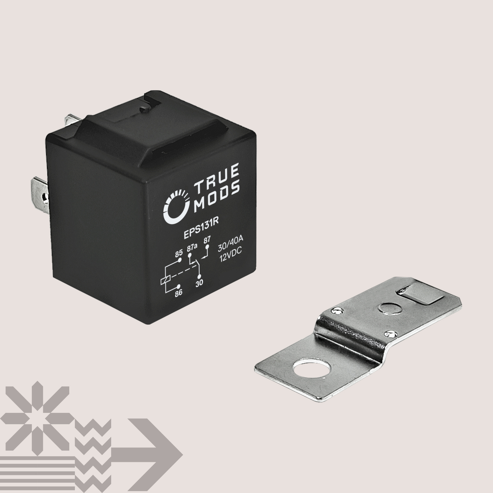 OLS 12V 30/40 Amp 5-Pin SPDT Bosch Style Electrical Relay