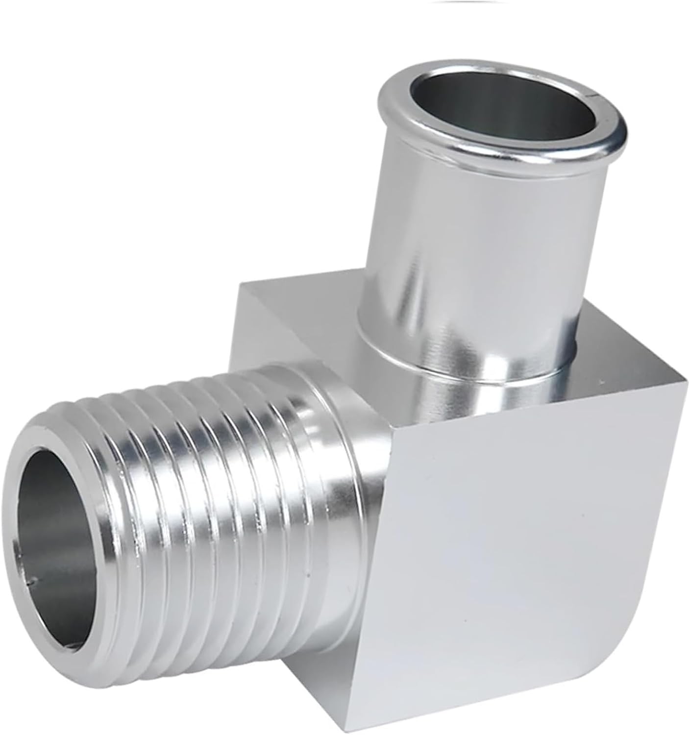 Heater Hose Fitting, Aluminum Alloy Heater Hose Adapter 90 Degree Connector 1/2
