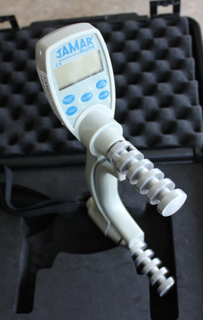 used Jamar Plus + Digital Hand Grip Strength Tester Dynamometer In Case