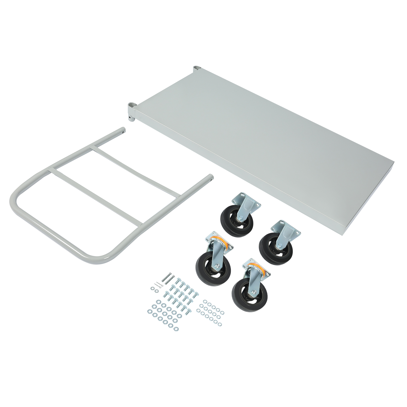 Platform Hand Truck 2000lb Capacity Steel Heavy Duty Flat Dolly Cart W/ Wheels