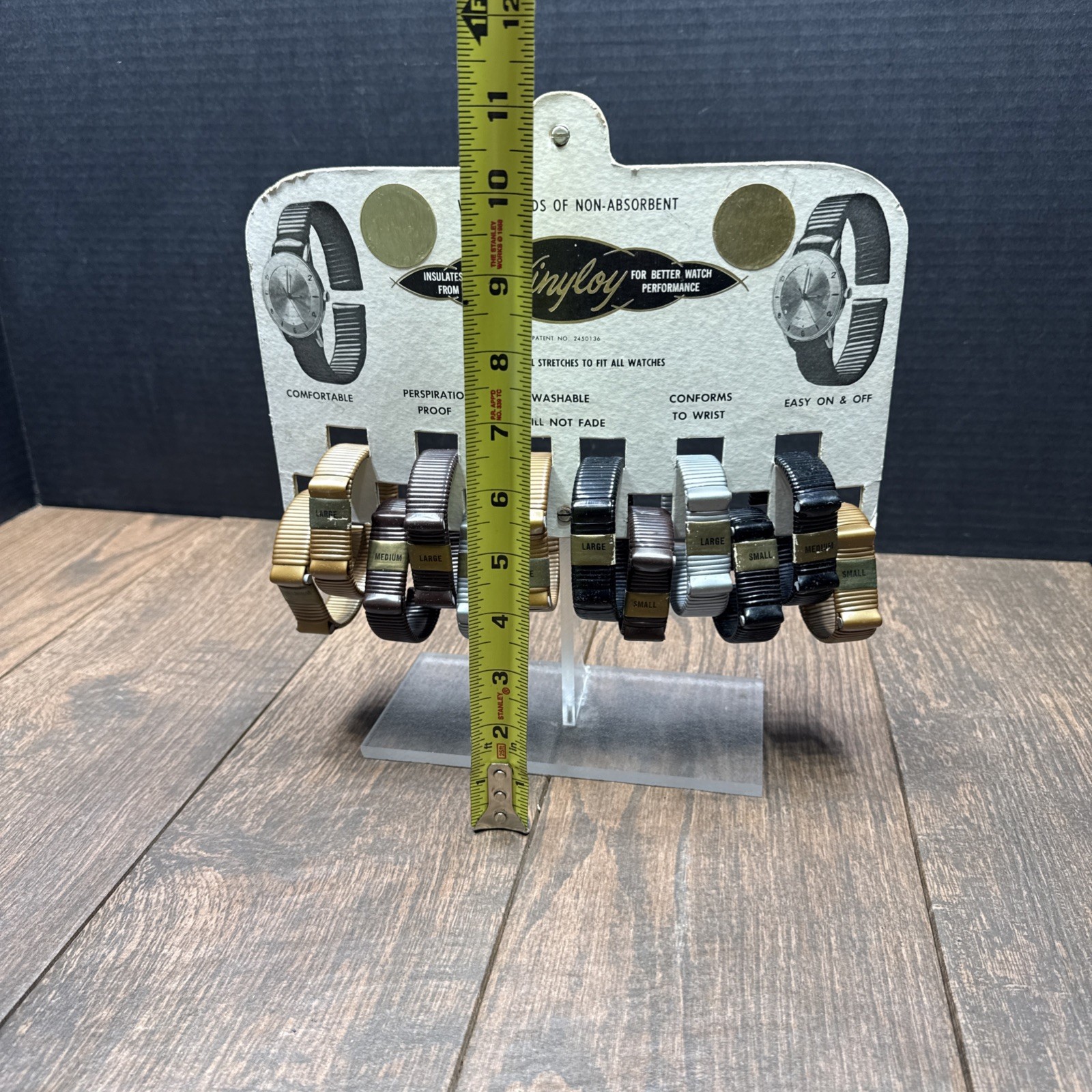 Vinyloy WATCH BAND Countertop Store Display with Watchbands / NOS / Advertising